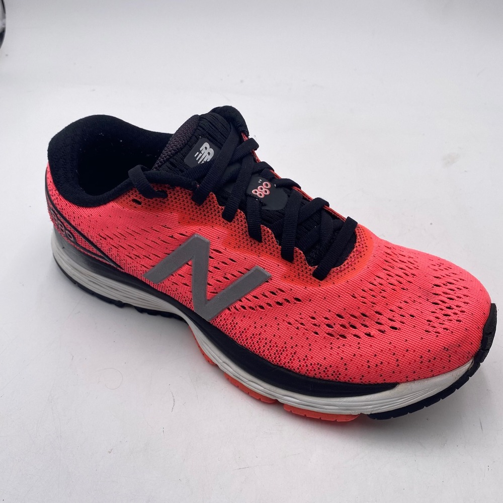 New Balance 880v9 Running Shoes Women Siz 9 Coral Pink Black Silver W880PP9 Mesh